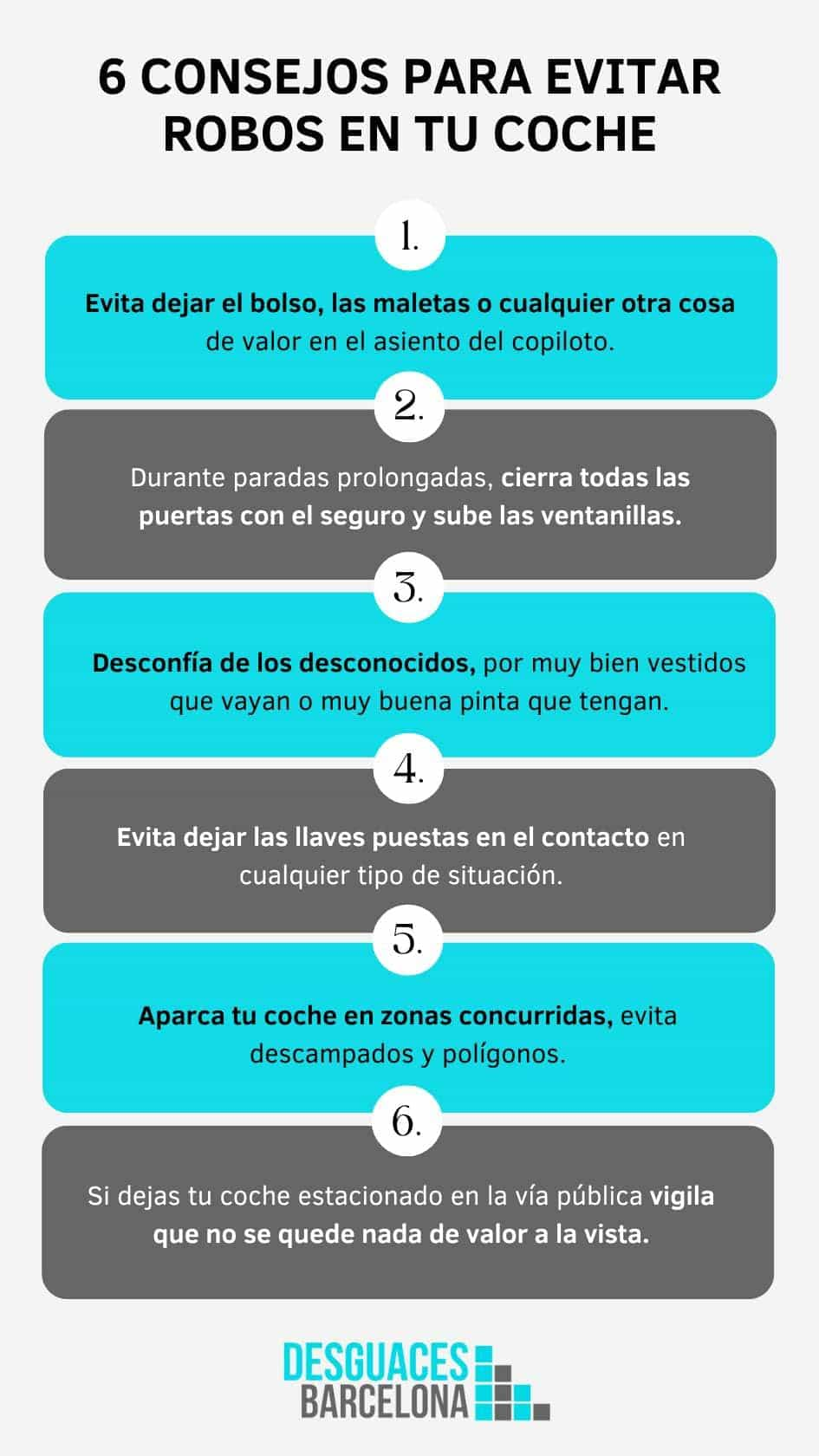 Consejos para evitar robos en el coche